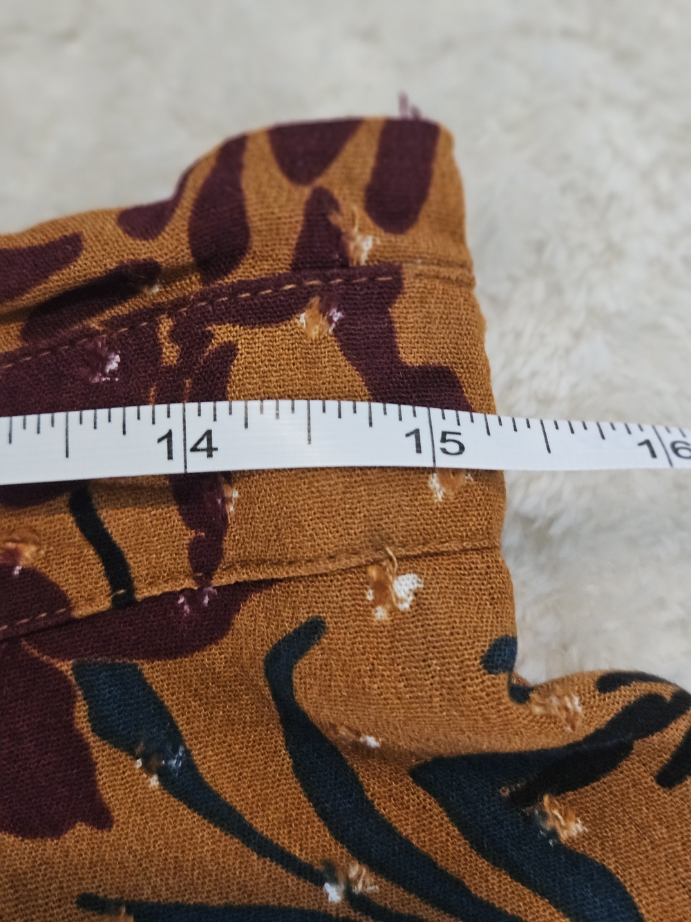 NWT DR2 Bermuda Shorts Size L Floral Brown Orange Summer Vacation Feminine 70s - Picture 5 of 10